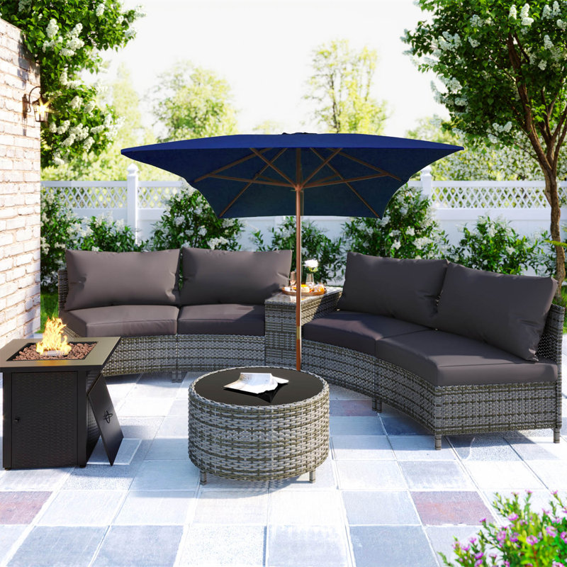 Aydin 200cm X 300cm Rectangular Market Parasol, Blue