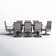 Alyah 8 - Person Metal Patio Dining Set with Extendable Rectangular Table