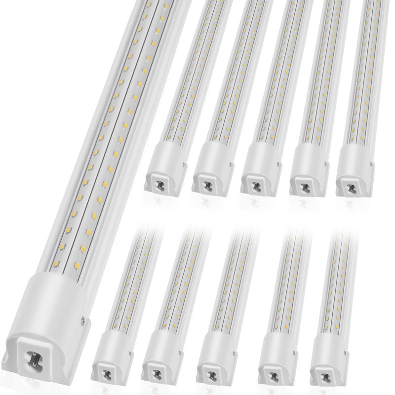 Paquet de 10 lumières d'atelier DEL, 4 pi, 40 W, luminaire d'atelier pouvant être raccordé, 6500 lumières de plafond de 60 po avec cordons d'alimentation avec interrupteur marche / arrêt, câbles de raccordement de 48 po, pour garage, entrepôt, atelier, bureau