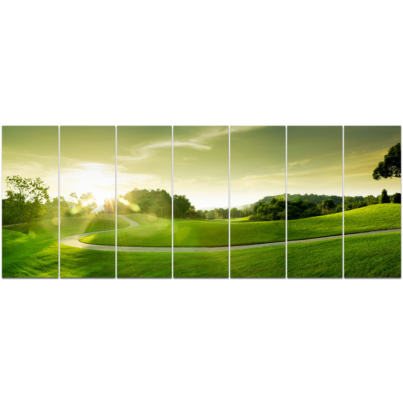 « green valley panorama », reproduction de photo à multiples images sur toile