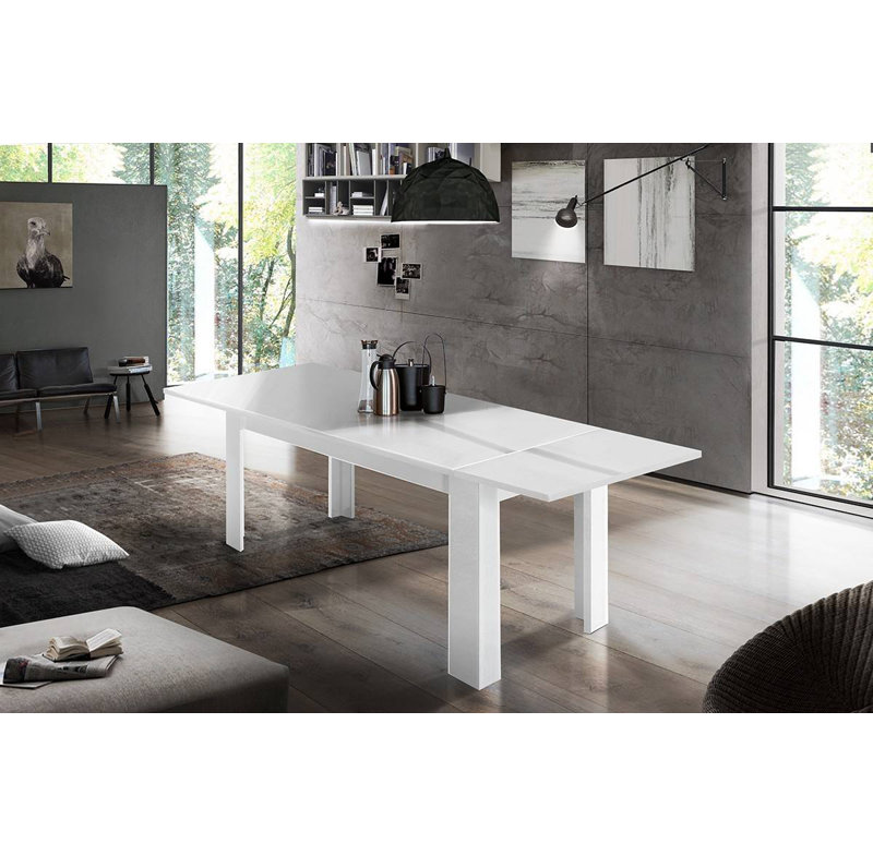 Goncalvo Dining Table, Glossy White, H75 x L210 x W90cm