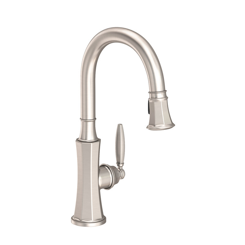 Metropole Single Handle Pull Down Kitchen Faucet, Satin Nickel