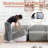 Revine 105'' Modular Compression Sectional Sofa With High-Density Foam And Corduroy Upholstery-121793517