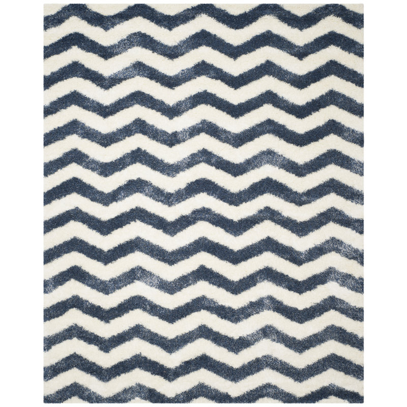 Sgm-Amhold Shag Performance Chevron Rug, Rectangle 6'7" x 9'6"