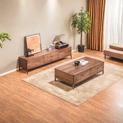 Solid wood home TV cabinet  coffee table