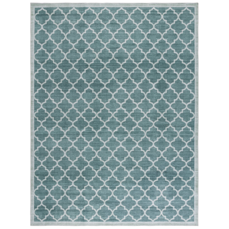 Shealin Machine Washable Performance Geometric Rug, Rectangle 8' x 10'