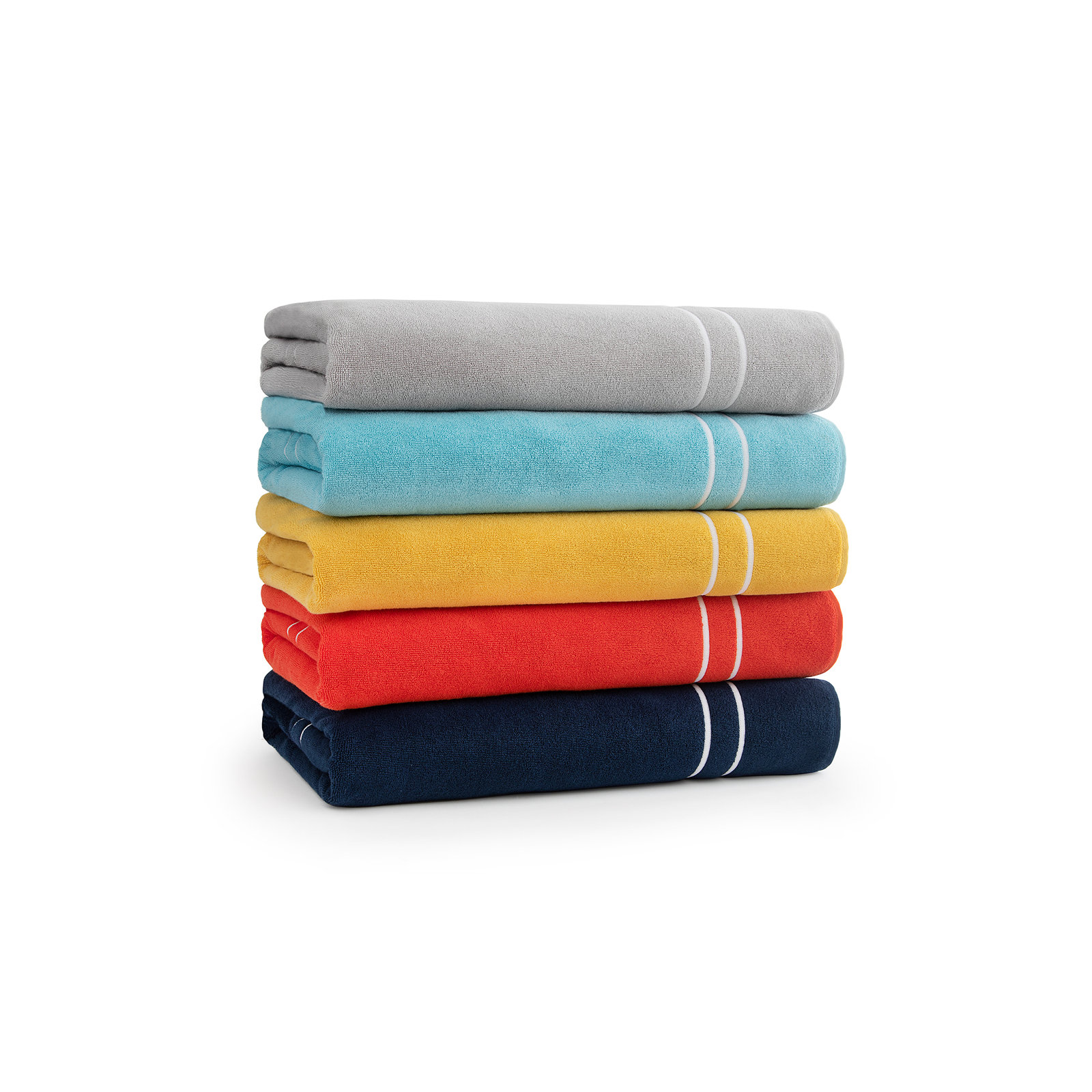 Murphie Turkish Cotton Beach Towel, Navy