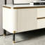 Meuble télé simple et léger de luxe blanc cassé