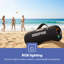 GEEPAS Waterproof Bluetooth Speaker | Portable Wireless Speaker with RGB Lights 10M Range IPX5 Rating 7H Playtime USB/Bluetooth 5.3/FM/TF/AUX/MIC Strap Included Travel Outdoor Speaker for Camping