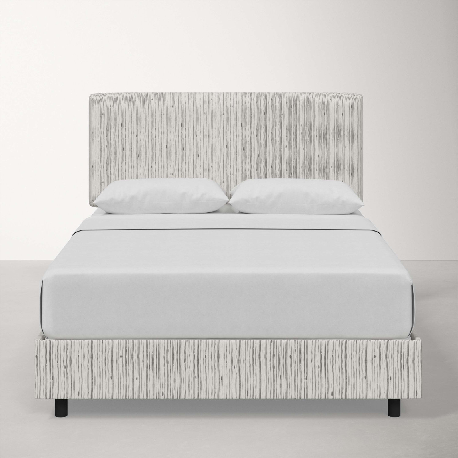 Eisley Upholstered Bed, California King, Shibori Stripe Grey