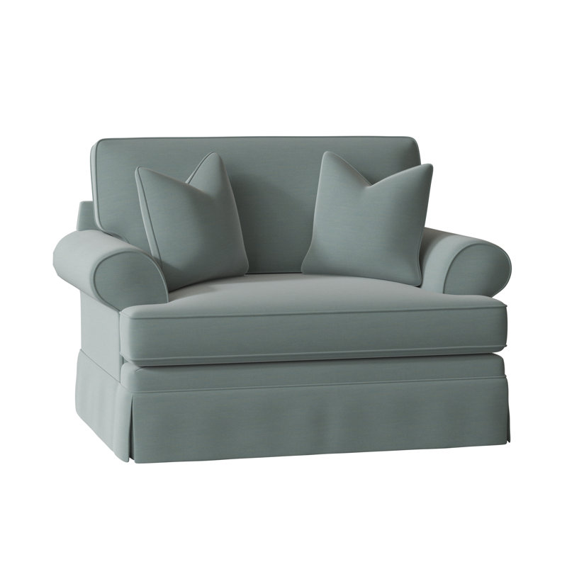 Brookner Upholstered Armchair, Canvas Spa Sunbrella® Canvas