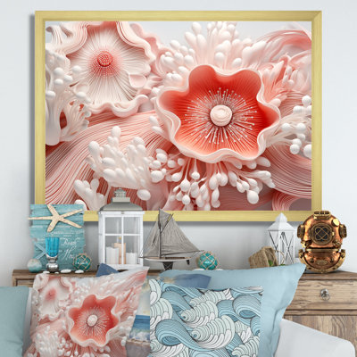 «Giant Plumose Anemone Collage I», reproduction sur toile florale