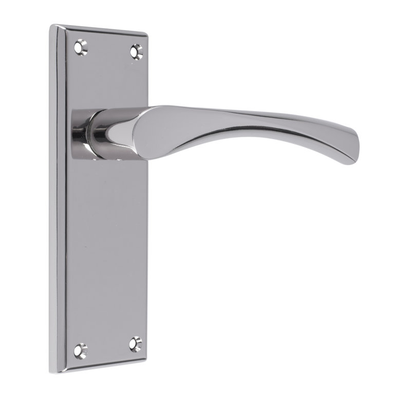 Venti Latch Door Handle, Polished Nickel