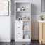 58In.h Bathroom Cabinet 3 Doors 3 Drawers 4 Tiers With Verticals Modern Style