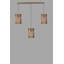 Élégant lustre doré, hauteur réglable, structure en métal avec capuchon en verre, 21,7 po x 2,4 po x 1,2 po | Max 3 x douilles E27 de 40 W | Parfait pour la salle à manger et les espaces de vie, design élégant et durable-398700479-398700472-398700478