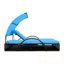 Chaise longue d'extérieur avec table d'appoint cachée et accoudoirs arqués-301112398