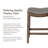 Maven Lane Adrien Backless Saddle Kitchen Stool with Fabric Upholstery-125402558-125402556