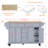 Cambridge Natural Wood Top Kitchen Island With Storage,Kitchen Cart,Coffee Station-1760090069