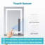 50mm W 70mm H Medicine Cabinet Mirror 3 Adjustable