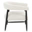 Ensemble 2 pièces de fauteuil Fedor en tissu ivoire Mid-Century