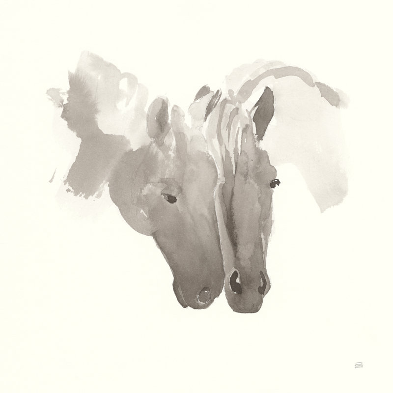 «Nuzzling IV» par Chris Paschke, H 36 po x l 36 po, Non, Cadre simple érable érable