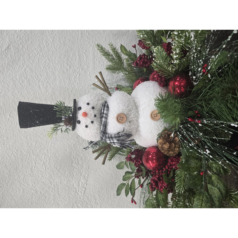 Pièce maîtresse bonhomme de neige et chapeau haut de forme