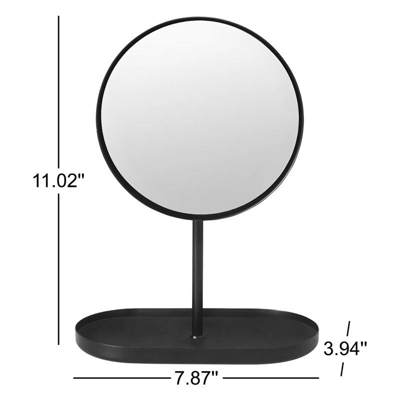 Modo Frameless Vanity Mirror, Black