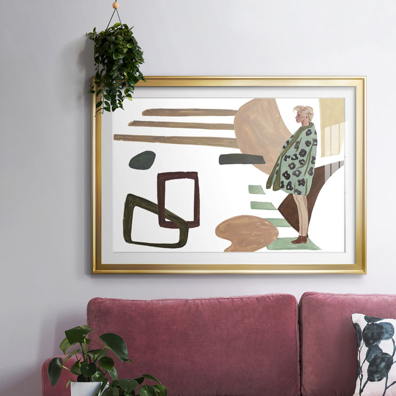 «Vintage Vibes V», impression sur papier, Or, H 19 po x l 27 po x P 1,5 po