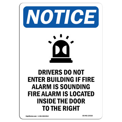 Drivers Do Not Enter Building Sign