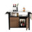Outdoor Wicker Kitchen Island With Rolling Cart, Storage, And Stainless Steel Tabletop For Versatile Use
