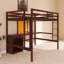 Lit mezzanine en bois avec tableau d'écriture-1060987368-1060987369