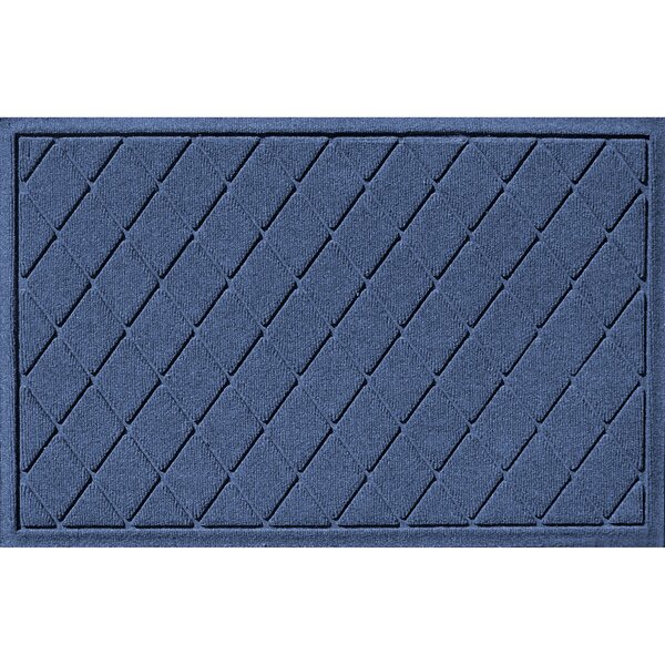 Waterhog Aqua Shield Argyle Doormat Color: Charcoal, Mat Size: Semi-Circle 24 x 39