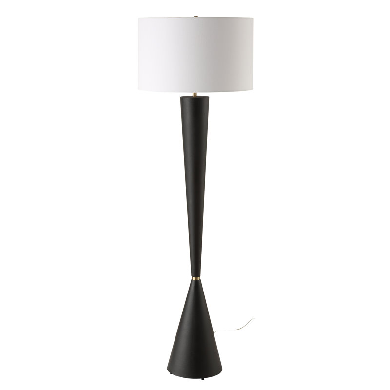 Philomen Black Tapered Floor Lamp