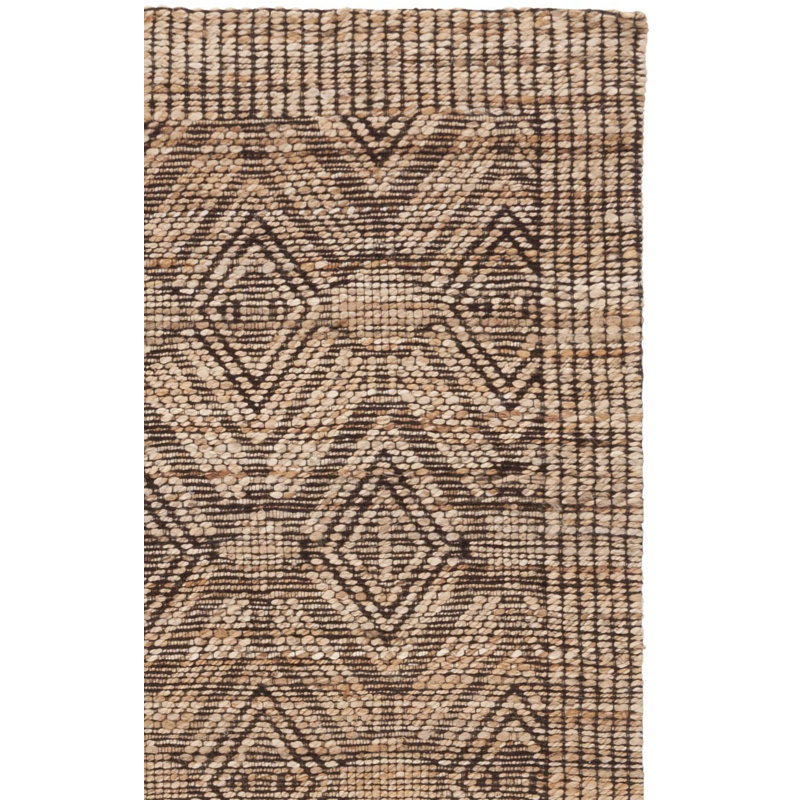 Tapis géométrique en fibre naturelle 564 jacquard, Rectangle de 5 pi x 8 pi
