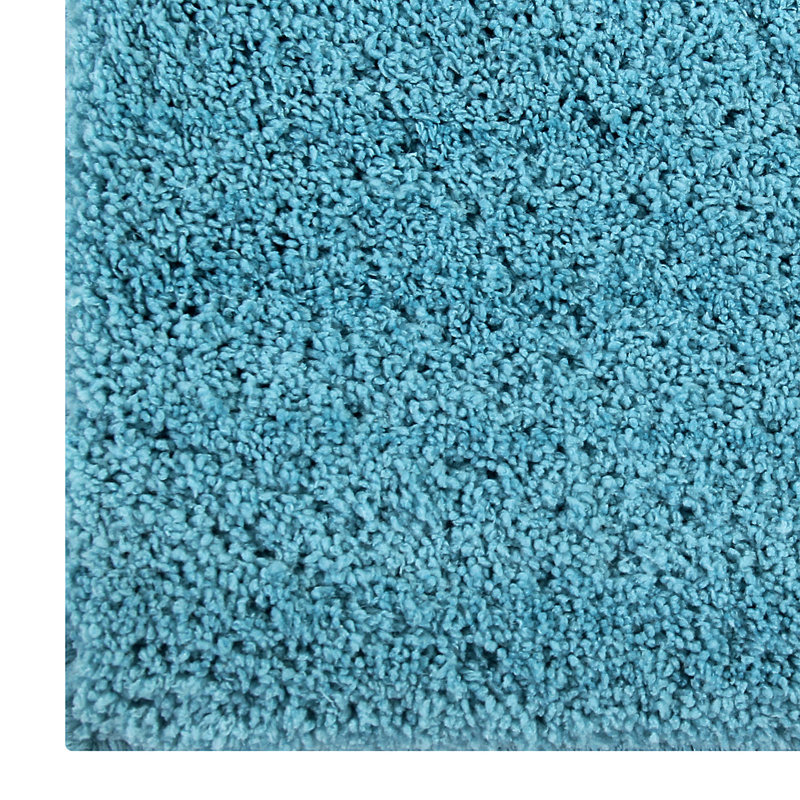 Ensemble de tapis de salle de bain 100% polyester Magdelyn Collection, Ensemble de 2 pièces (17 po x 24 po | 21 po x 34, Bleu