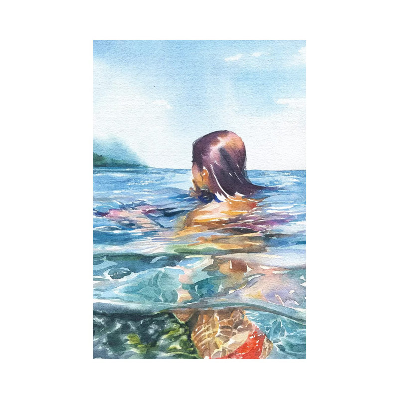 " Swimming " by Marina Ignatova, 40" H x 26" W x 1.5" D