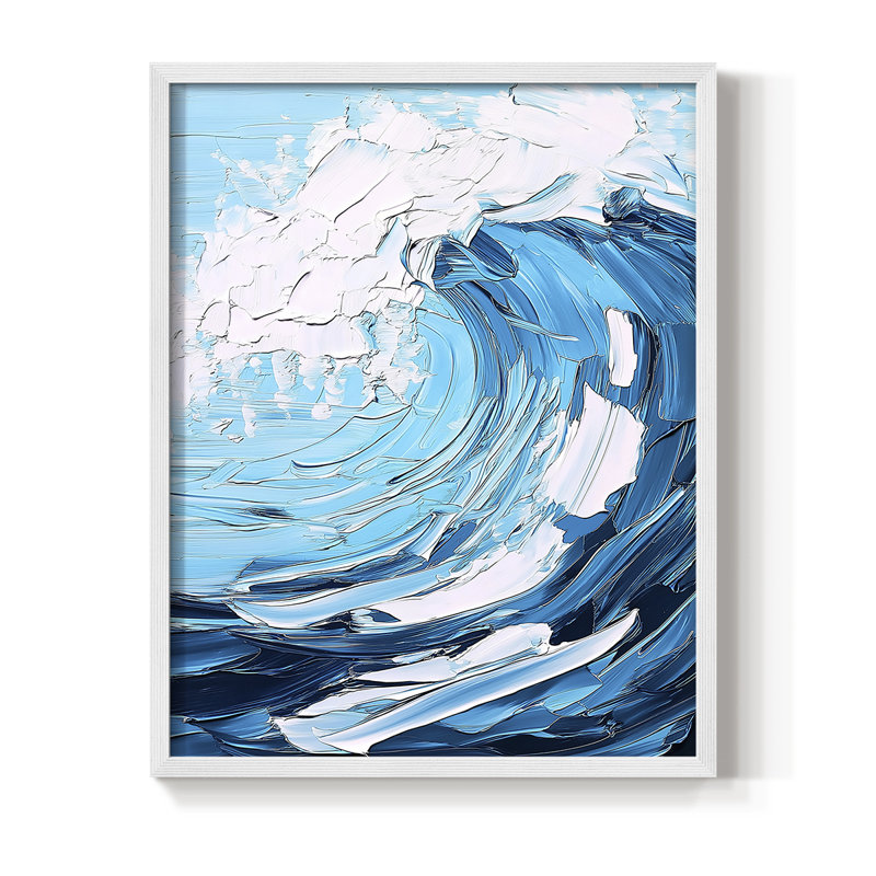 NAUTICAL Series XC Framed Print - Solid Wood, 11" H x 9" W, White