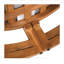Ensemble de salle à manger d'extérieur en bois d'acacia rustique moderne avec chaises en corde tissée et table à lattes ronde d'yahir-133878497-133878501