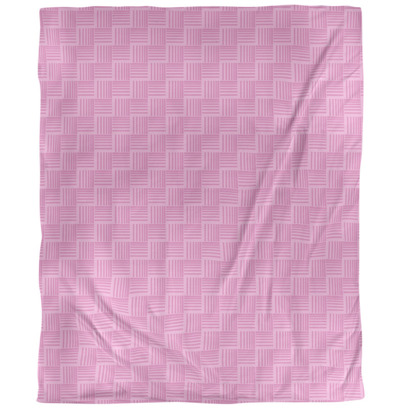 Housse de couette simple à rayures baskettressées, Housse de couette pour très grand lit, Polyester brossé, Rose