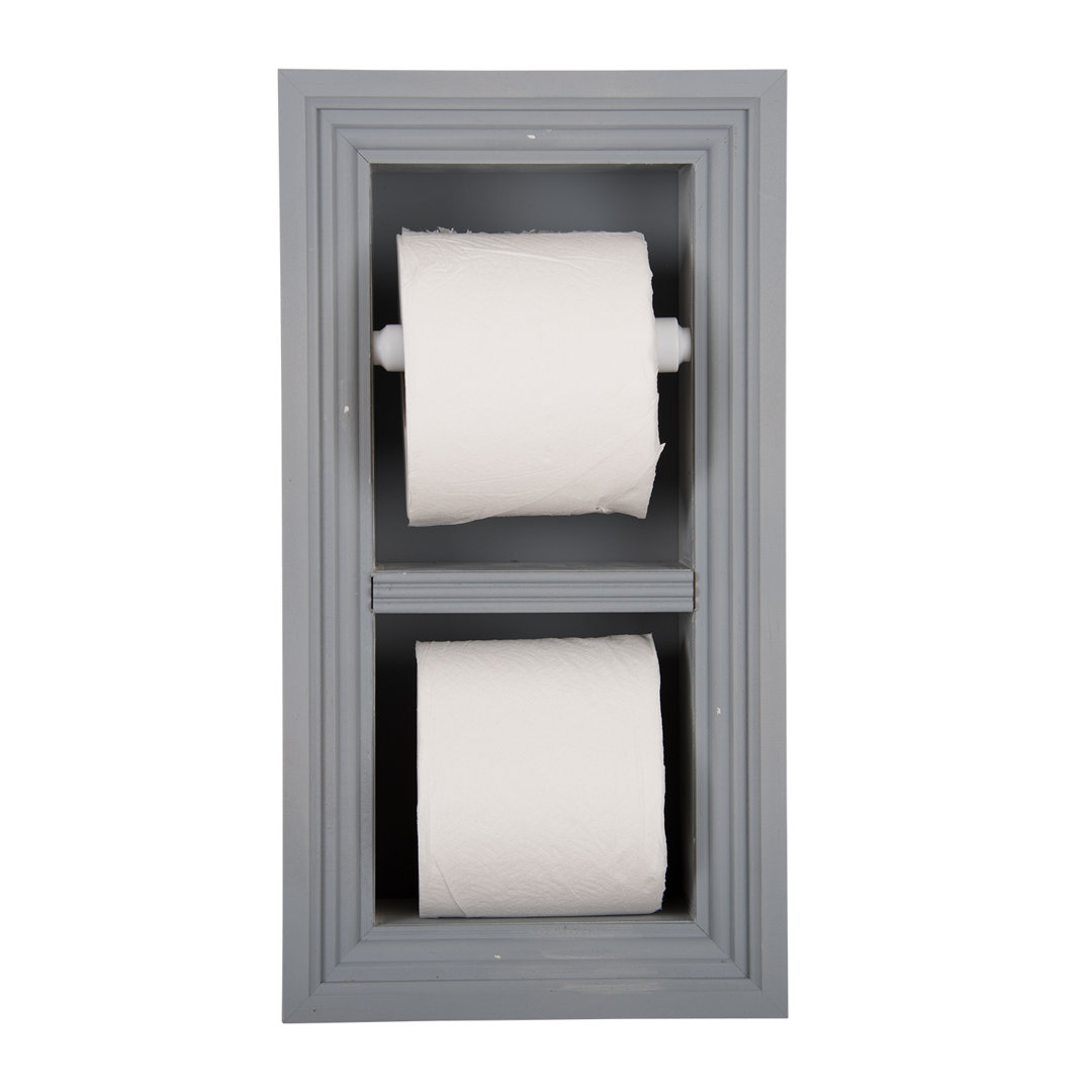 Butler Double Recessed Toilet Paper Holder Timber Tree Cabinets 