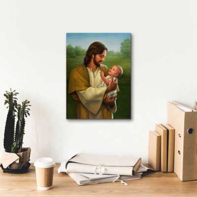 «Jesus and Baby» par David Lindsley, art mural sur toile