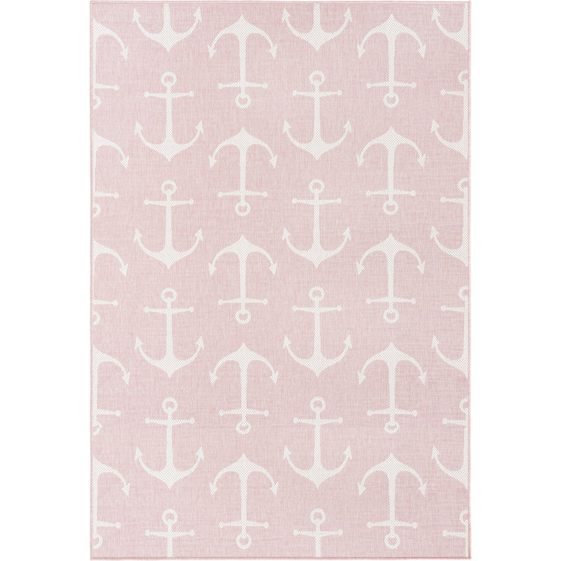 Outdoor Ayton Area Rug Sea Foam Color, Rectangle 5'3" x 7'10"