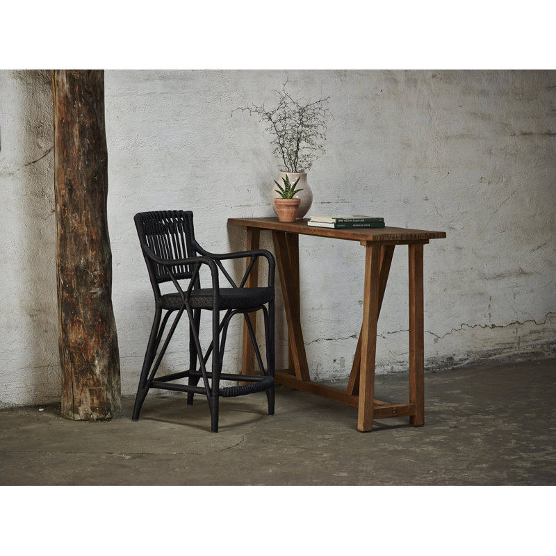 Blues Rattan Counter Stool, Black