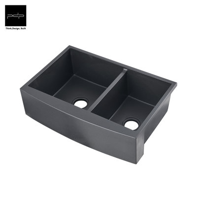 33'' L Farmhouse / Apron Double Bowl Quartz Kitchen Sink