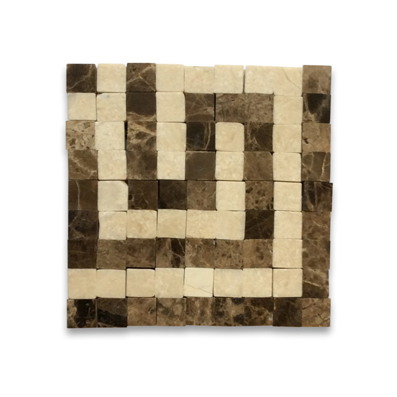 Carreau de mosaïque en marbre 3,5 po x 3,5 po