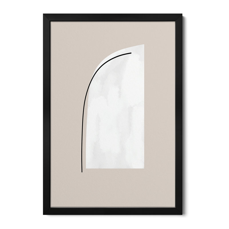 Lignes courbes noires - reproduction d'art murale - affiche de galerie, H 24 po x l 16 po
