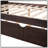 Full Size Daybed Wood Bed With Twin Trundle, Space-Saving And Multi-Functional Design For Modern Living-1677659788