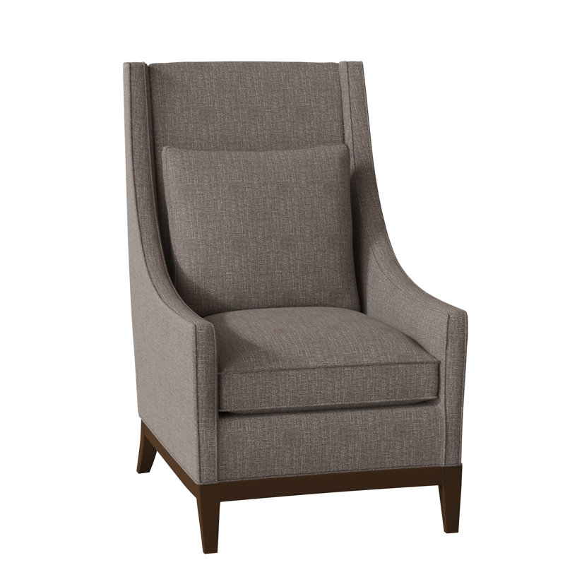Eastside Wingback Chair, Burnished Brown, Wetherspoon Red/Blue