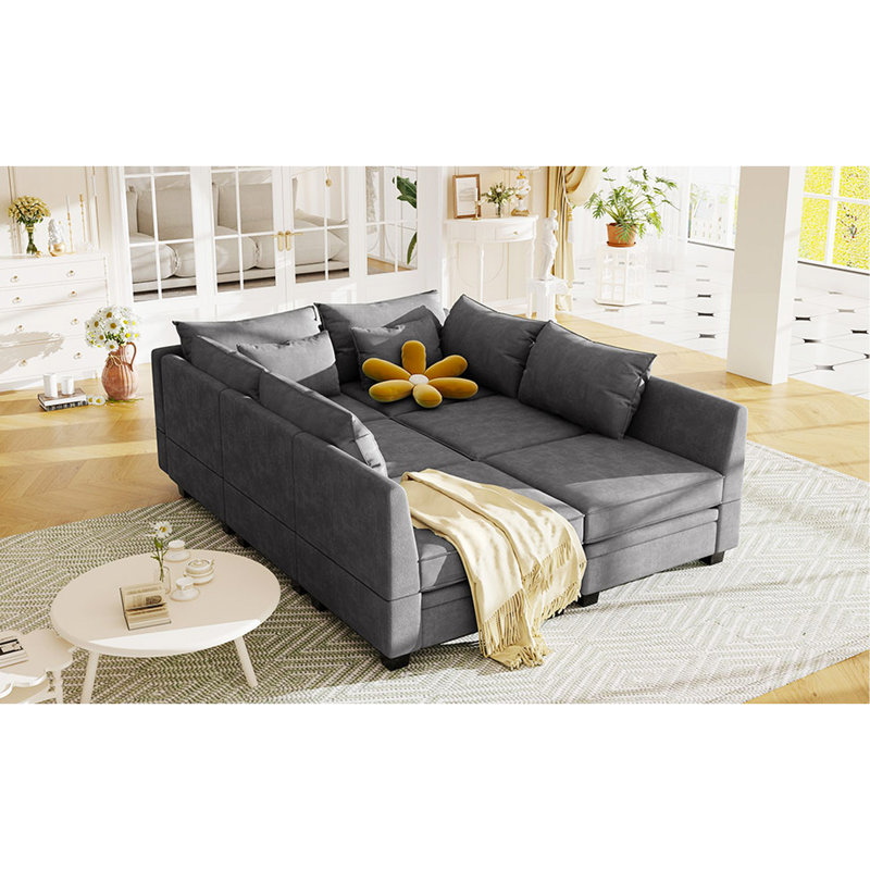 Modern Large U-Shape Modular Sectional Sofa