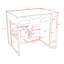Lit mezzanine avec lumières DEL RVB, station de charge USB, bureau réglable, garde-robe et rangement à tablettes multiples-734939132